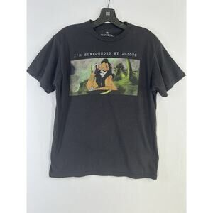 VTG 90s Disney Lion King "Im Surrounded By Idiots" Big Print Scar T Shirt M‎